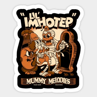 Lil Imhotep - Vintage Cartoon Mummy - Creepy Cute Halloween Sticker